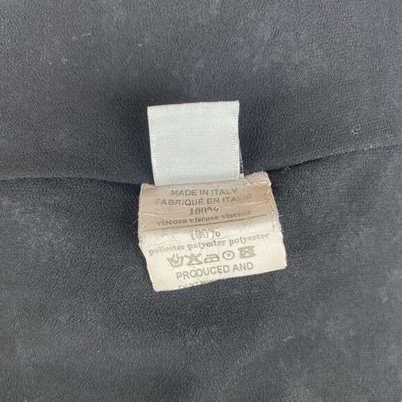 Ottod'Ame Dress 8 Womens Dark Gray Print Long Sleeves Mini High Neck Lined - Picture 9 of 10